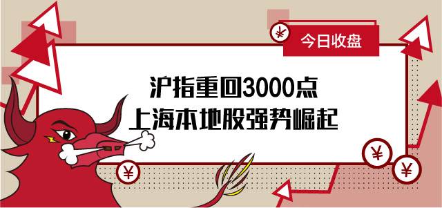 收盘 沪指重回3000点大关 深成指周线十连阳